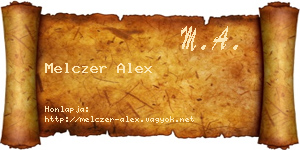 Melczer Alex névjegykártya