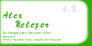 alex melczer business card